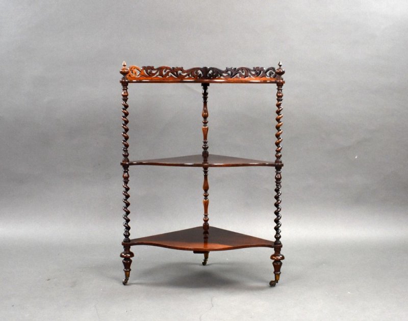 Victorian Rosewood Corner Whatnot