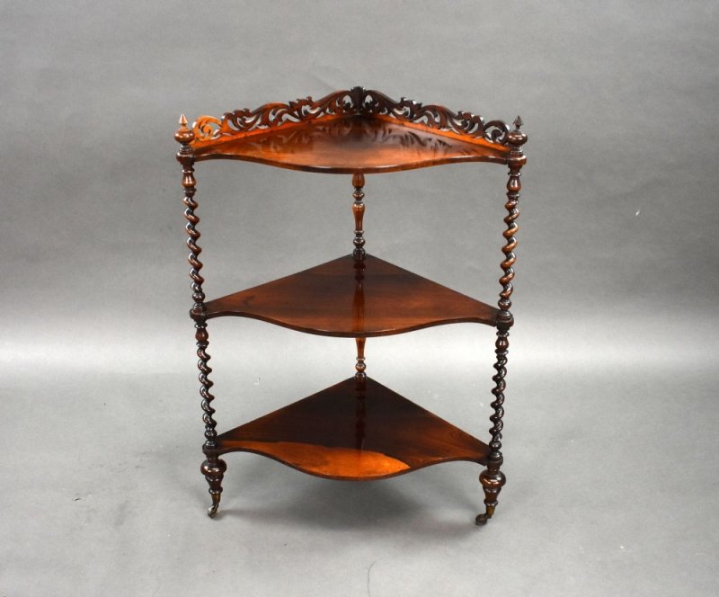 Victorian Rosewood Corner Whatnot
