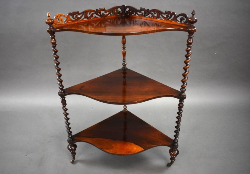 Victorian Rosewood Corner Whatnot