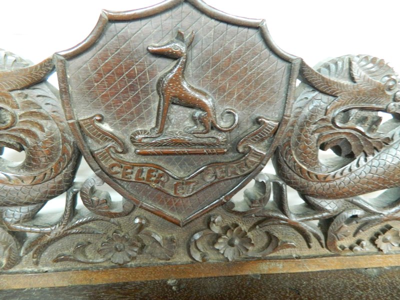 Antique Chinese Dragon Carved Bureau