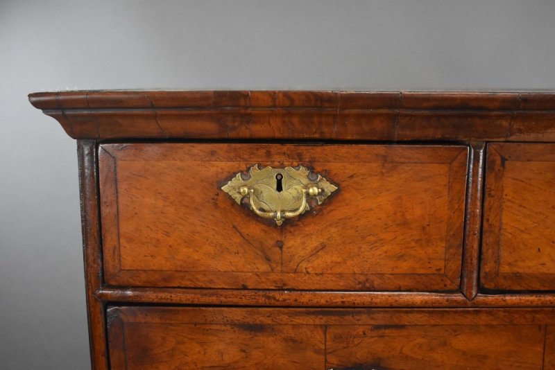 George II Burr Walnut Chest On Stand