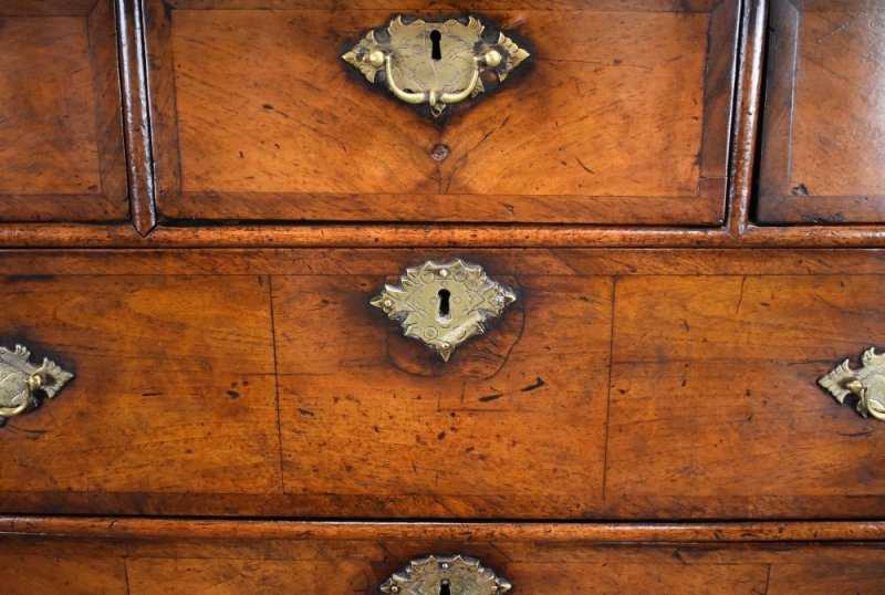 George II Burr Walnut Chest On Stand