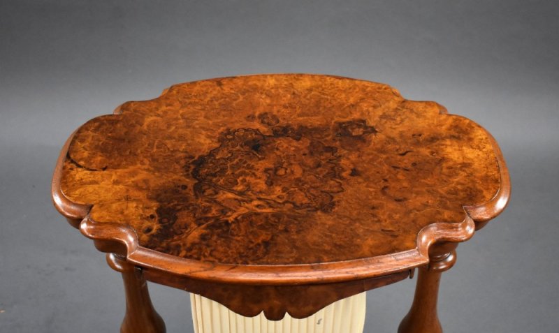 Victorian Burr Walnut Work Table