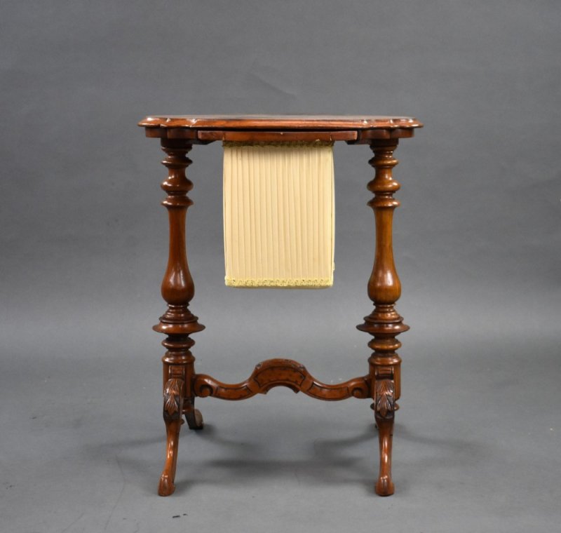 Victorian Burr Walnut Work Table