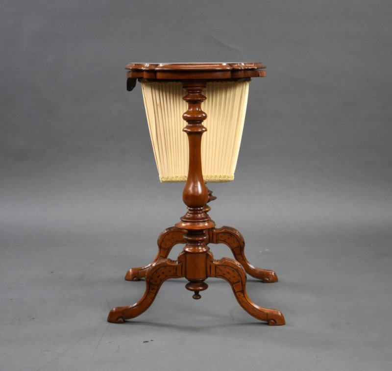 Victorian Burr Walnut Work Table