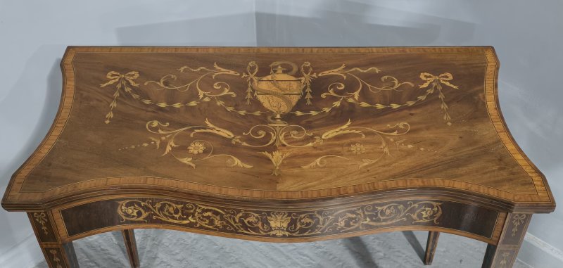 Sheraton Mahogany Inlaid Card Table