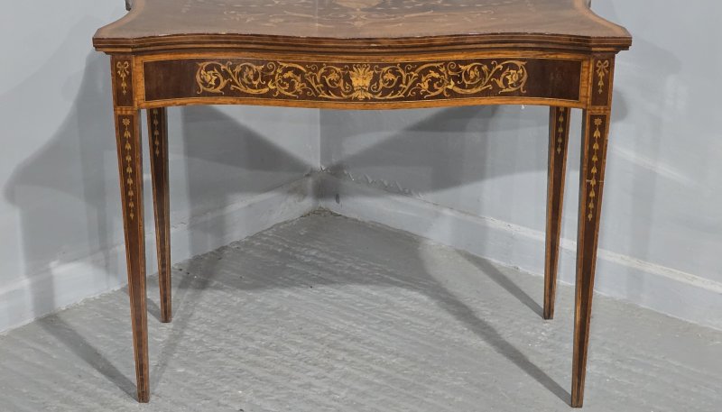 Sheraton Mahogany Inlaid Card Table