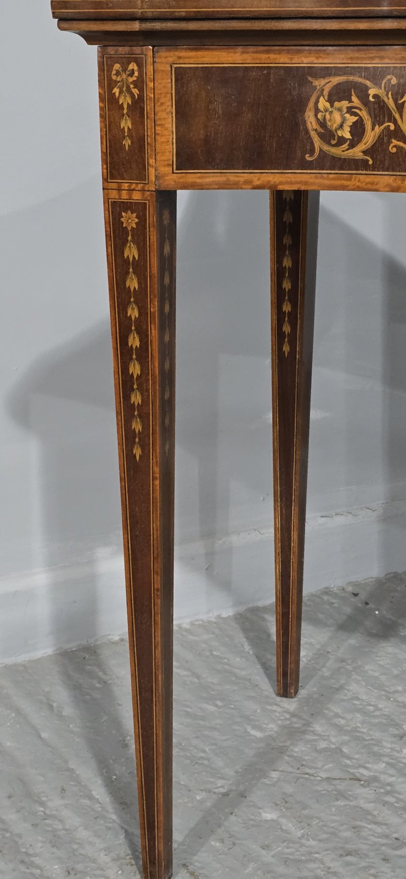 Sheraton Mahogany Inlaid Card Table