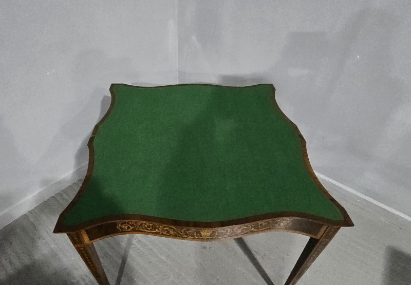 Sheraton Mahogany Inlaid Card Table