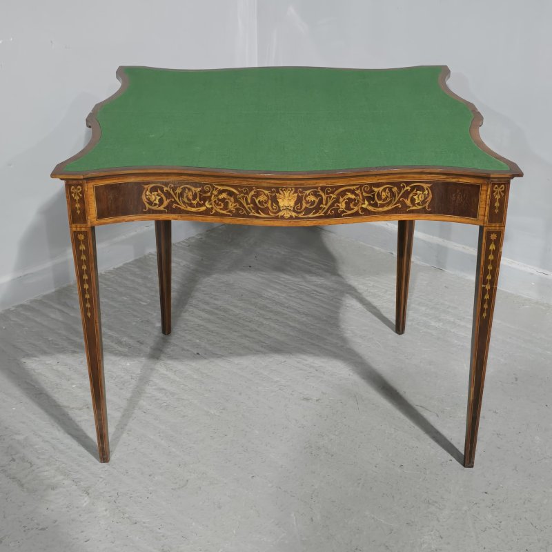 Sheraton Mahogany Inlaid Card Table