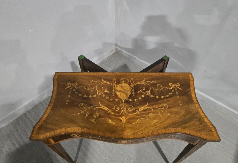 Sheraton Mahogany Inlaid Card Table