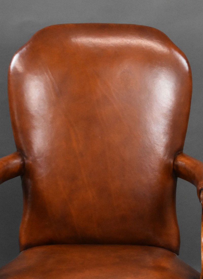 Set Of 7 Hand Dyed Leather Armchairs