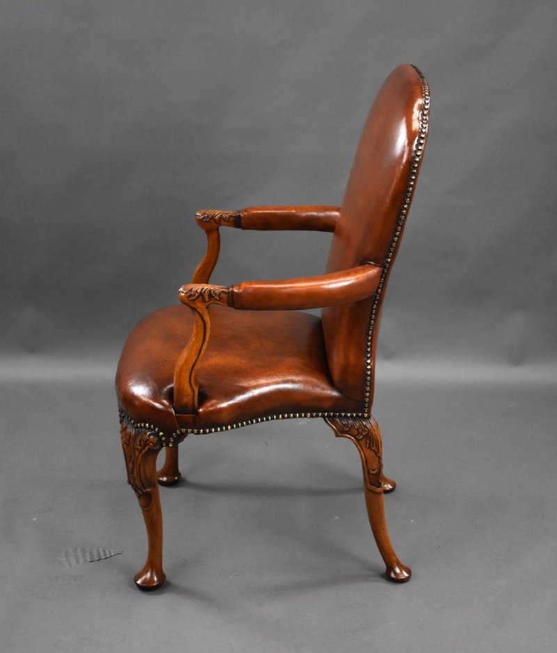 Set Of 7 Hand Dyed Leather Armchairs