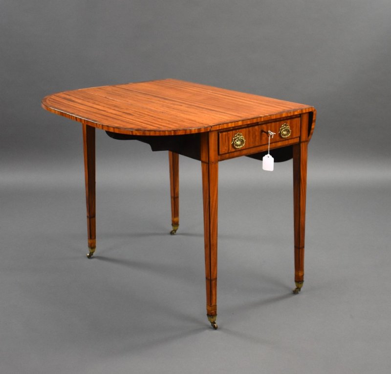 George III Satinwood Pembroke Table