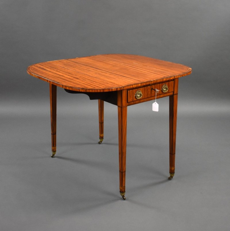 George III Satinwood Pembroke Table
