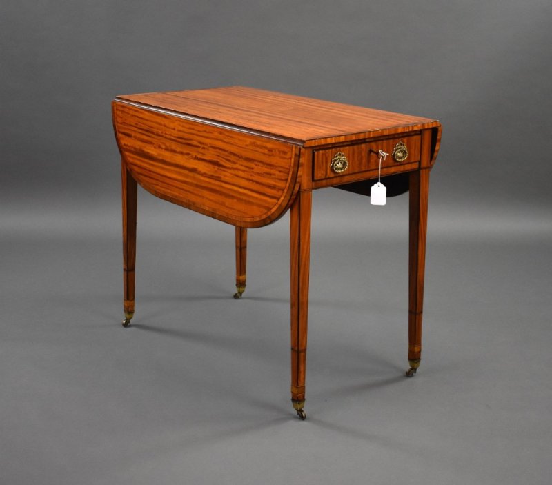 George III Satinwood Pembroke Table