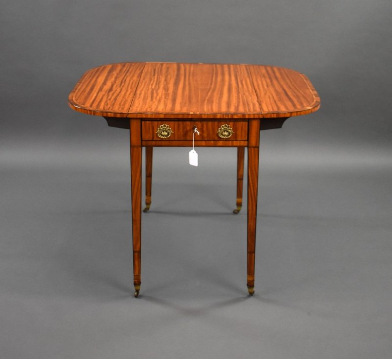 George III Satinwood Pembroke Table