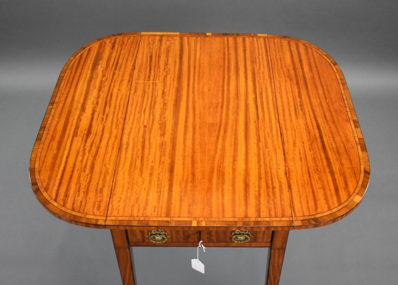 George III Satinwood Pembroke Table