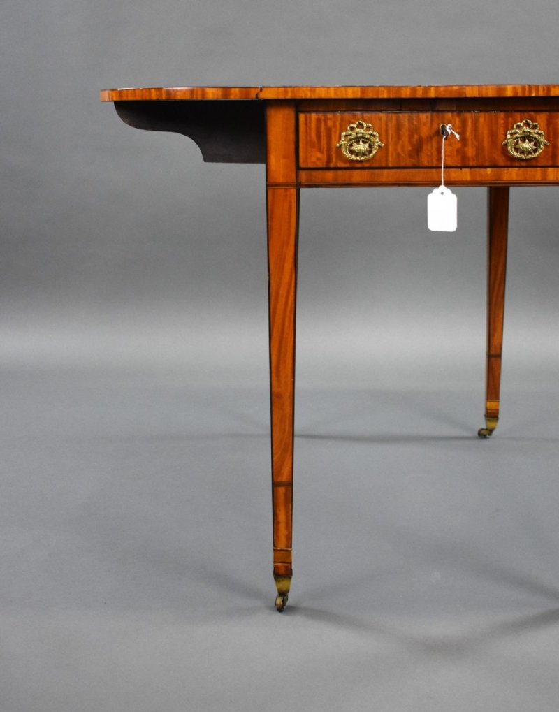 George III Satinwood Pembroke Table