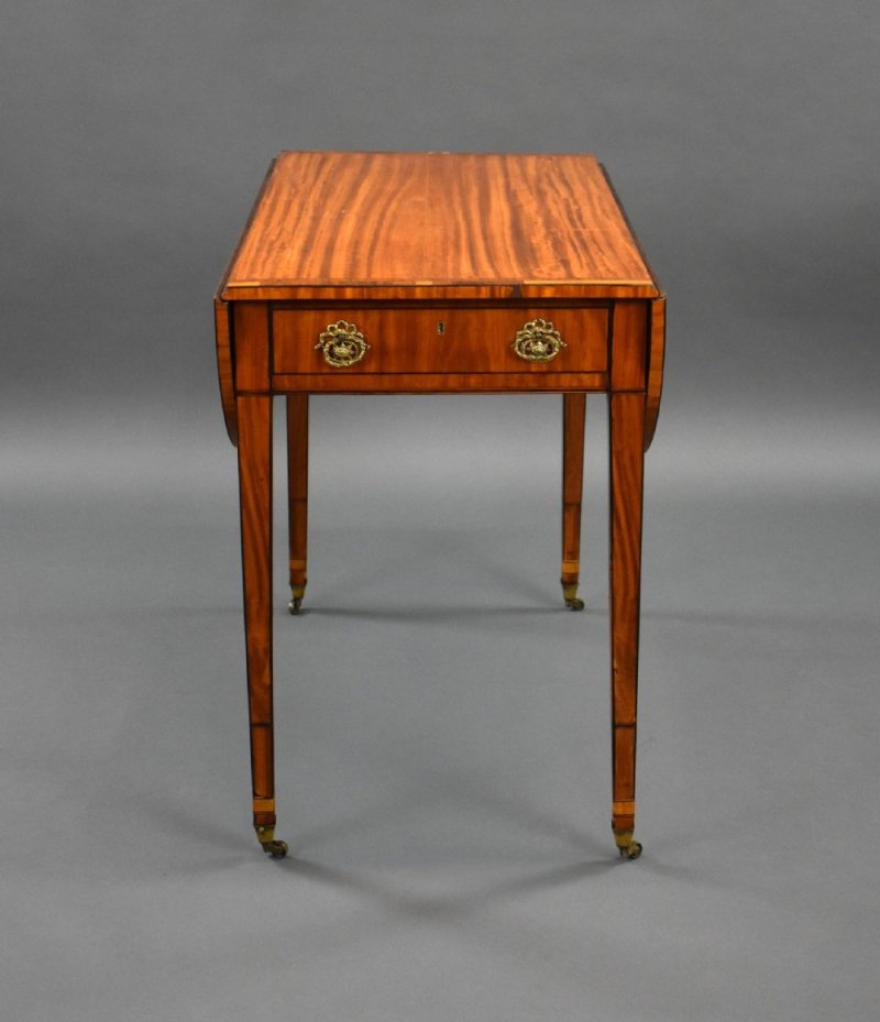 George III Satinwood Pembroke Table