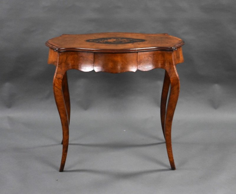 Victorian Walnut Marquetry Centre Table