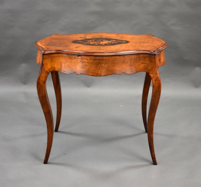 Victorian Walnut Marquetry Centre Table