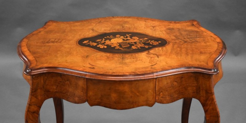 Victorian Walnut Marquetry Centre Table