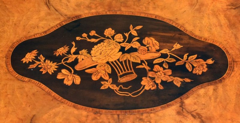 Victorian Walnut Marquetry Centre Table