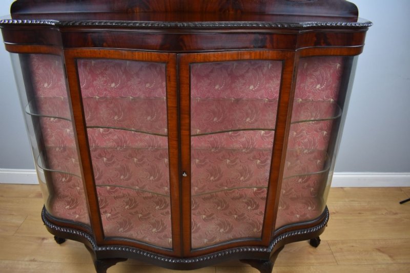 Edwardian Mahogany Serpentine Cabinet