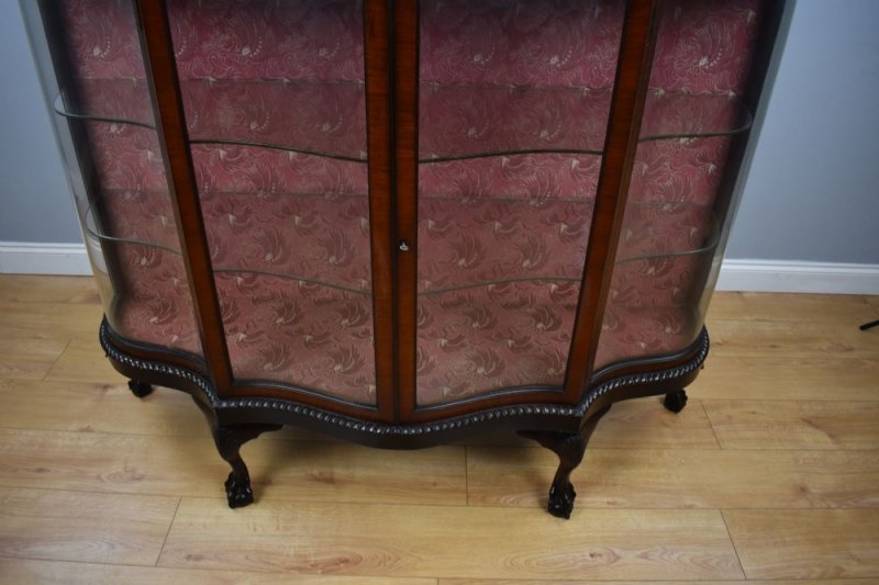 Edwardian Mahogany Serpentine Cabinet