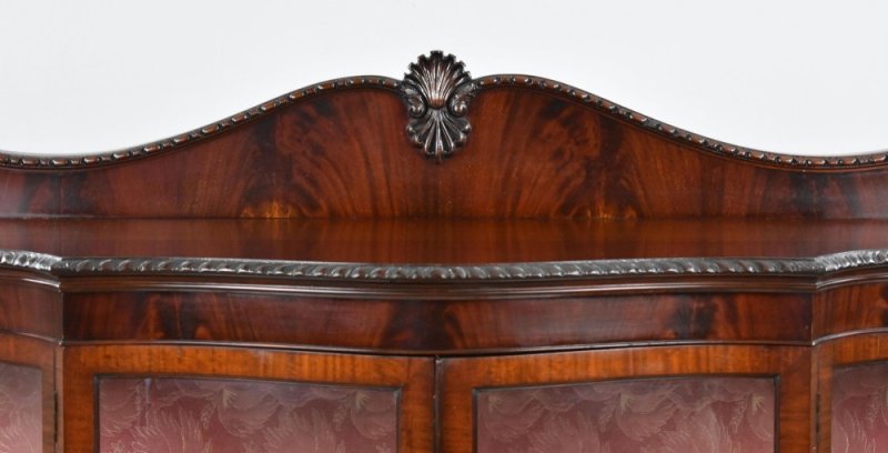 Edwardian Mahogany Serpentine Cabinet