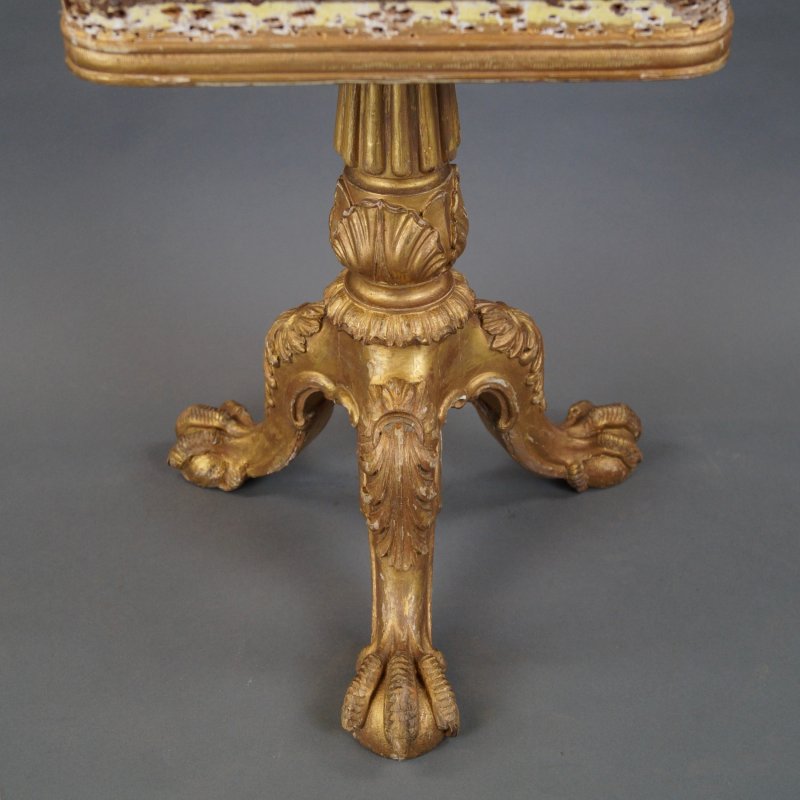 A Rare Gilt Music Stool Attributed To Gillows