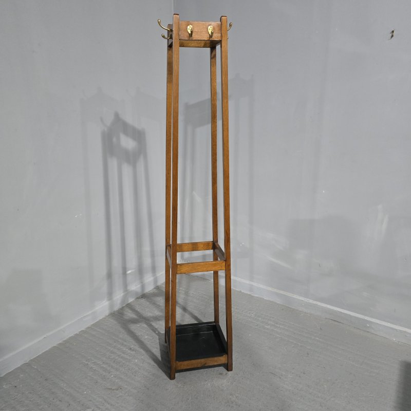 Oak Coat Stick Stand