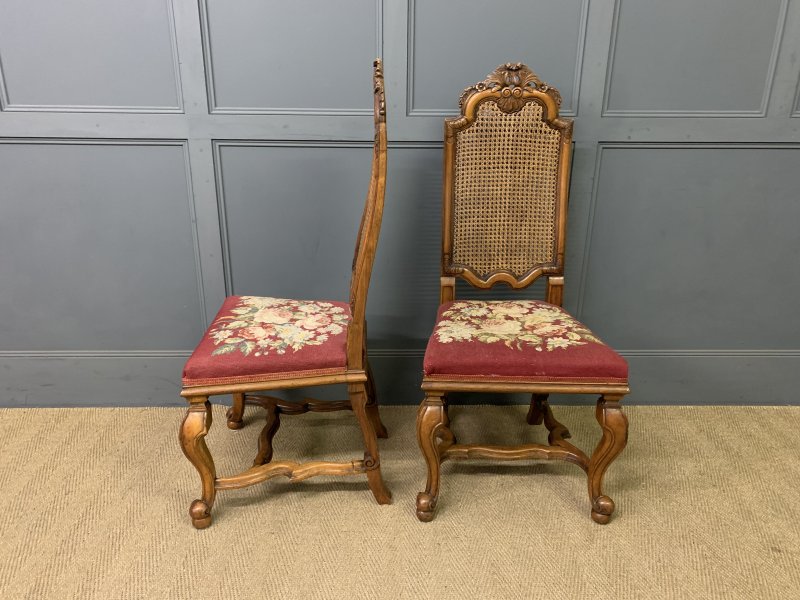 Pair of William and Mary Style Walnut Chairs by Waring & Gillow