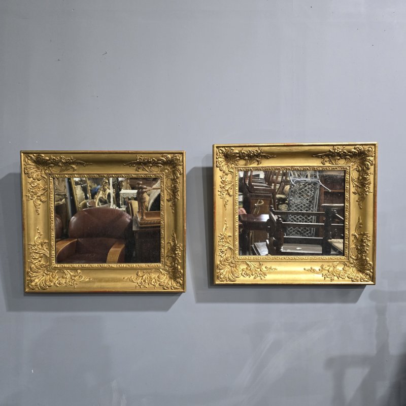 Superb Pair Early Victorian Gilt Wall Mirrors