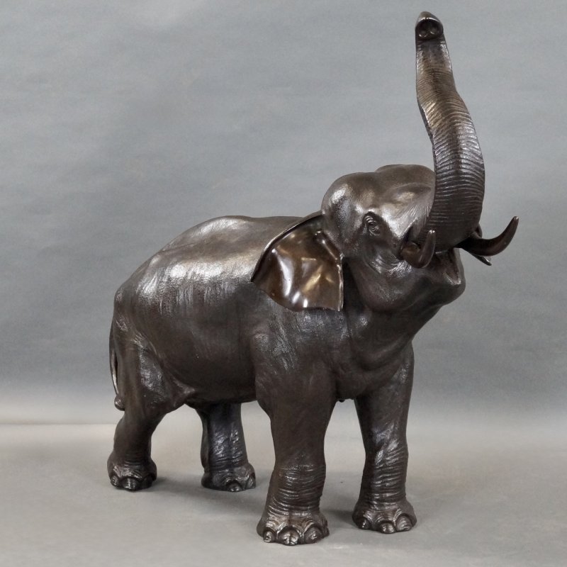 A Very Large Meiji Bronze Elephant Okimono
