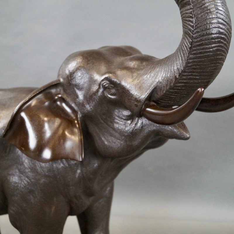 A Very Large Meiji Bronze Elephant Okimono