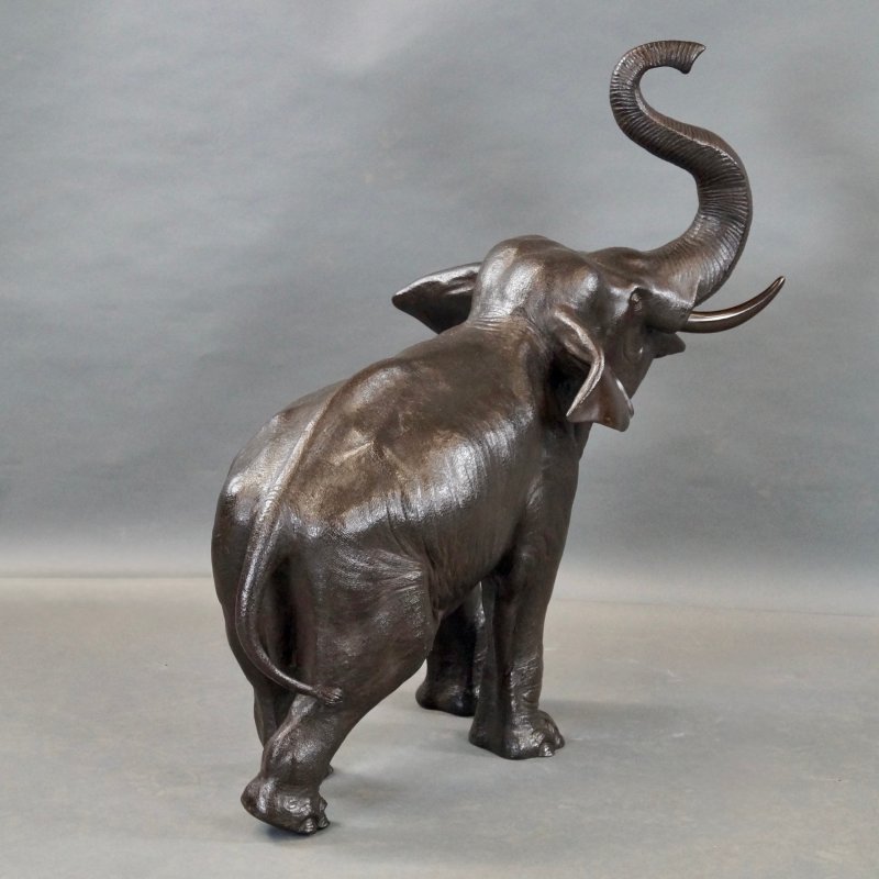 A Very Large Meiji Bronze Elephant Okimono