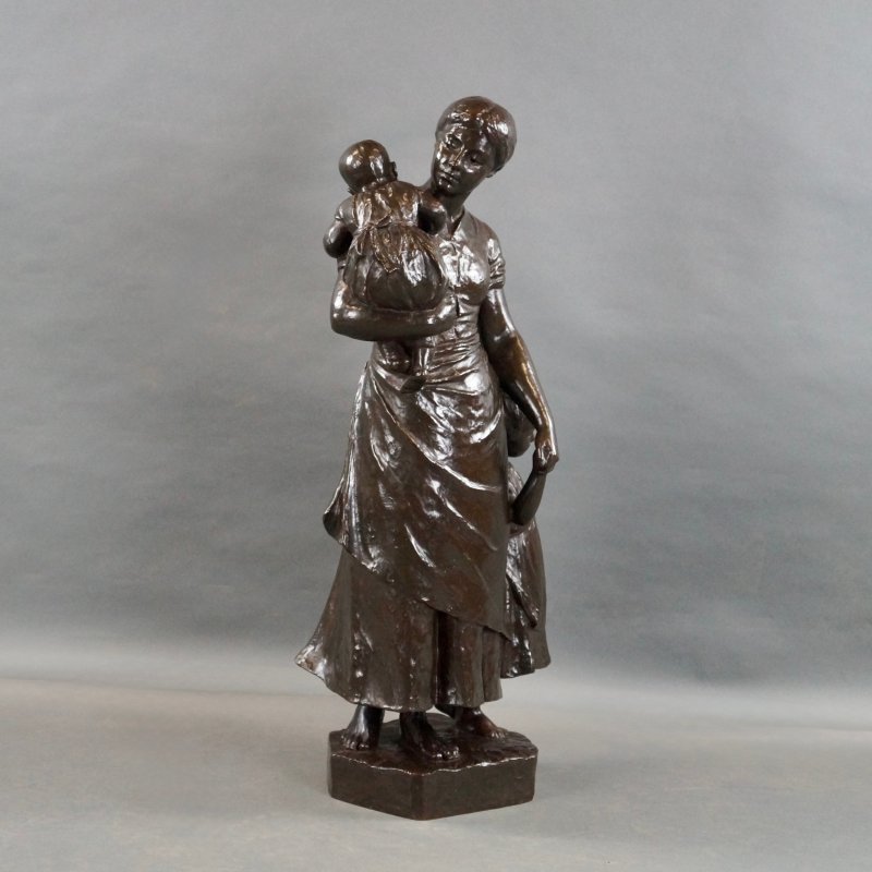 A Charming & Large Scale 19thc Bronze Group