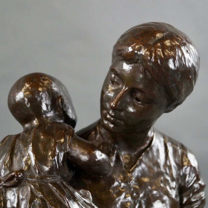 A Charming & Large Scale 19thc Bronze Group