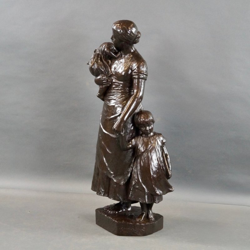 A Charming & Large Scale 19thc Bronze Group