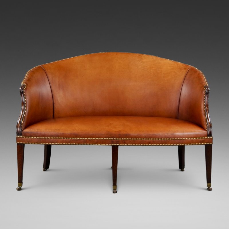 A Rare 18thc Hepplewhite Period Mahogany Sofa