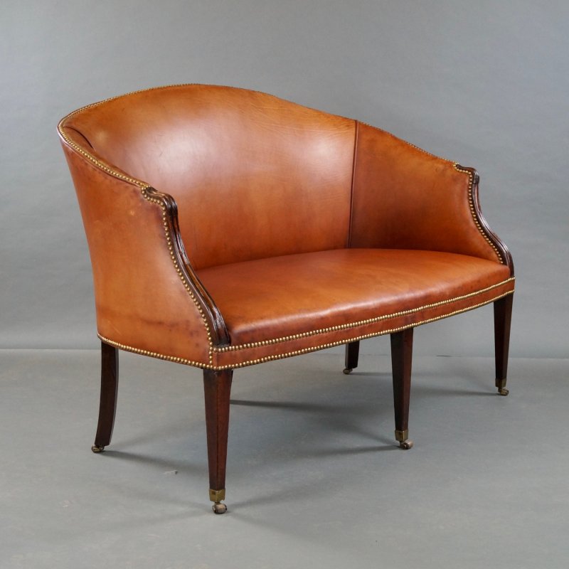 A Rare 18thc Hepplewhite Period Mahogany Sofa