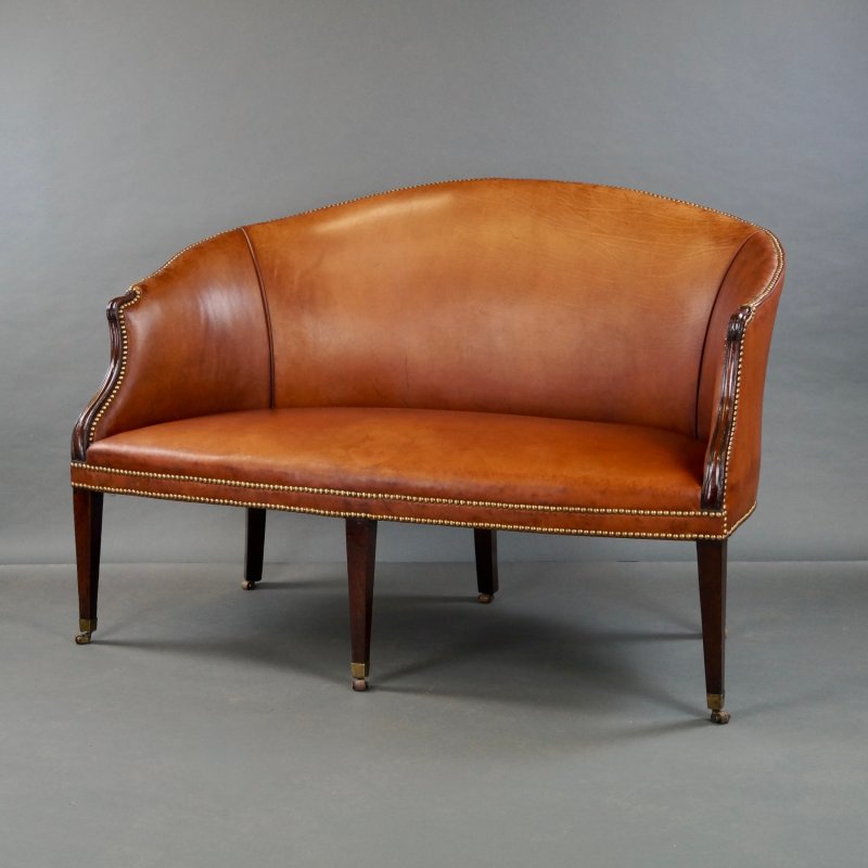 A Rare 18thc Hepplewhite Period Mahogany Sofa