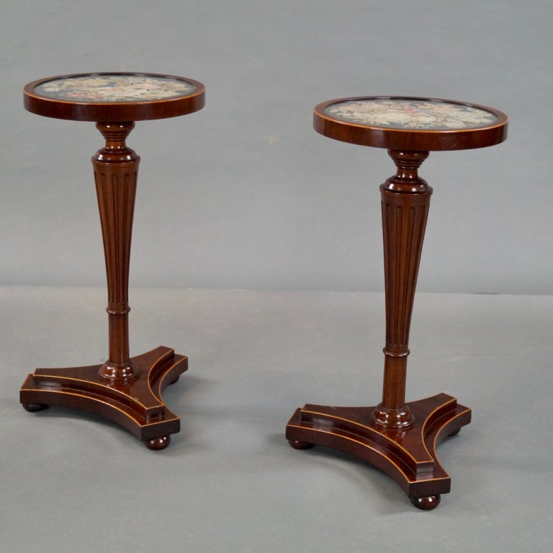 A Pair Of Mahogany Tripod Tables