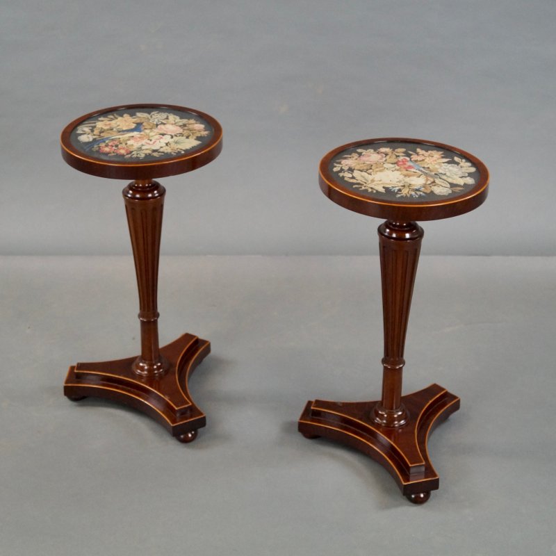 A Pair Of Mahogany Tripod Tables