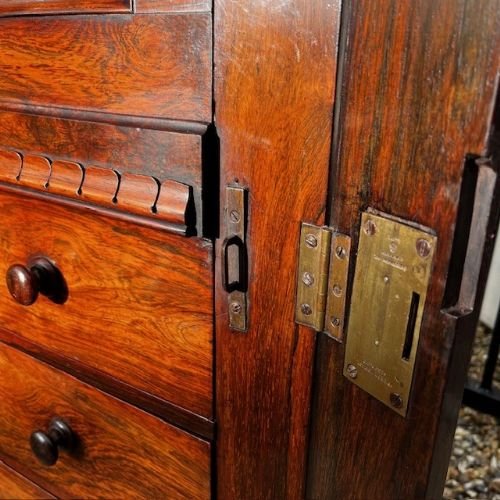 A William IV Period Rosewood Secrétaire Wellington Chest