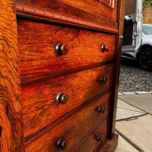 A William IV Period Rosewood Secrétaire Wellington Chest