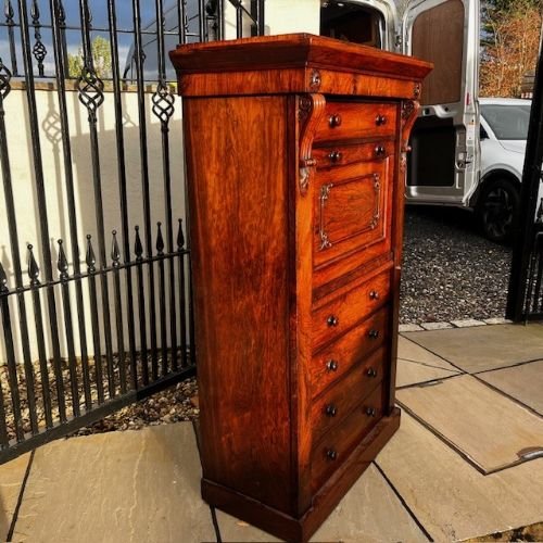 A William IV Period Rosewood Secrétaire Wellington Chest