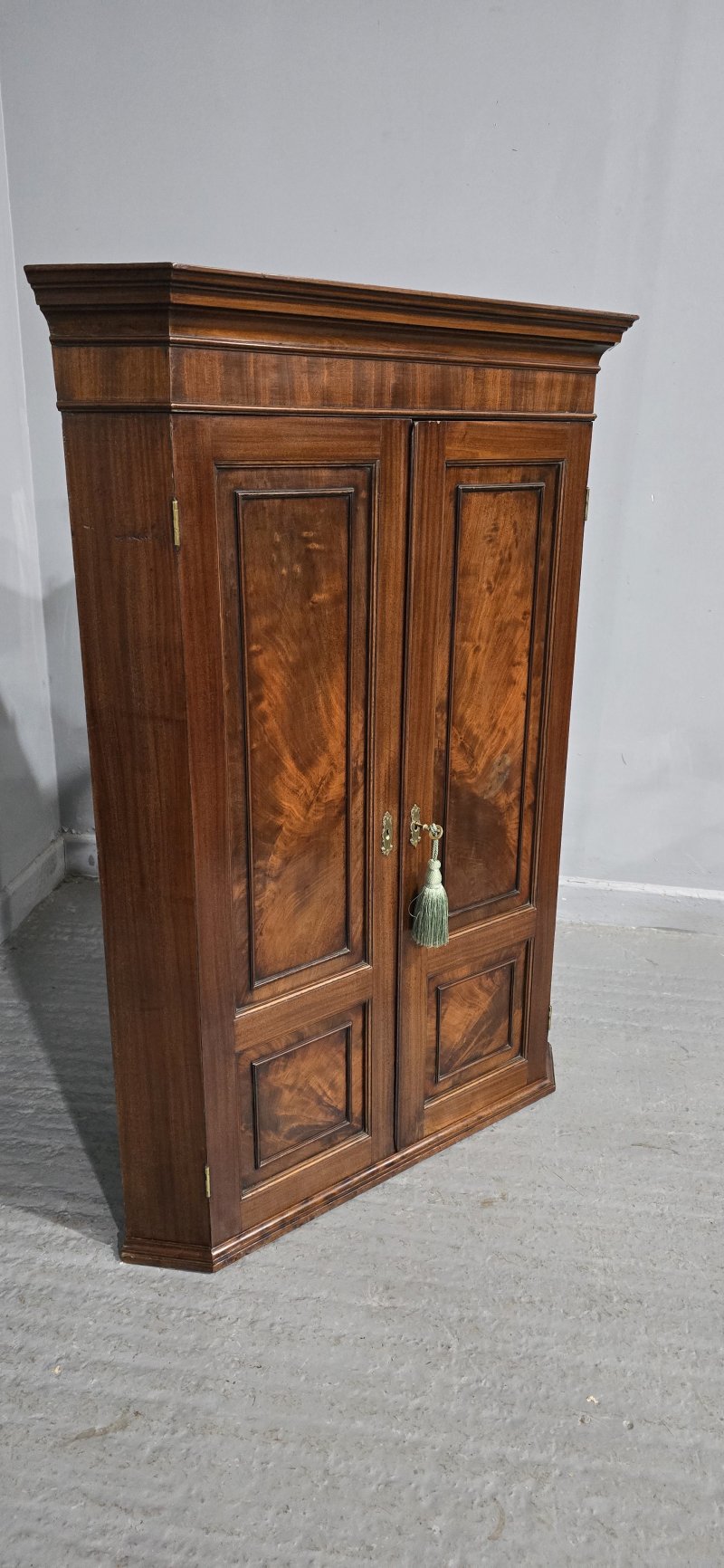 Regency Mahogany Corner Cupboard